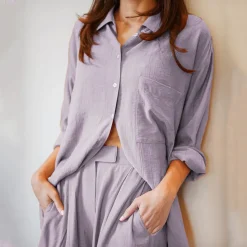 Zurich Crush Shirt With Front Pocket & Trousers J7045